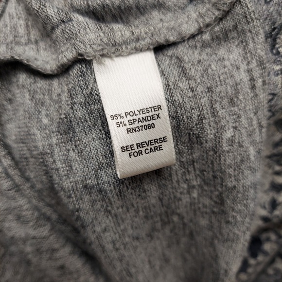 Est 1946 Paisley Tunic Top Womens Plus 22/24W Grey Blue Stretch Knit Boho Blouse - Picture 8 of 13